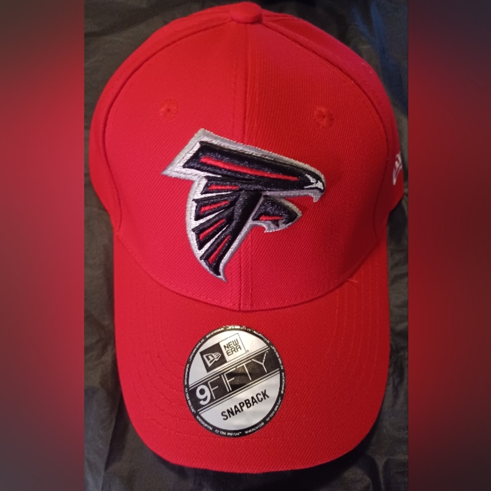 Mens New Era Red 9FIFTY Snapback Hat The Falcons